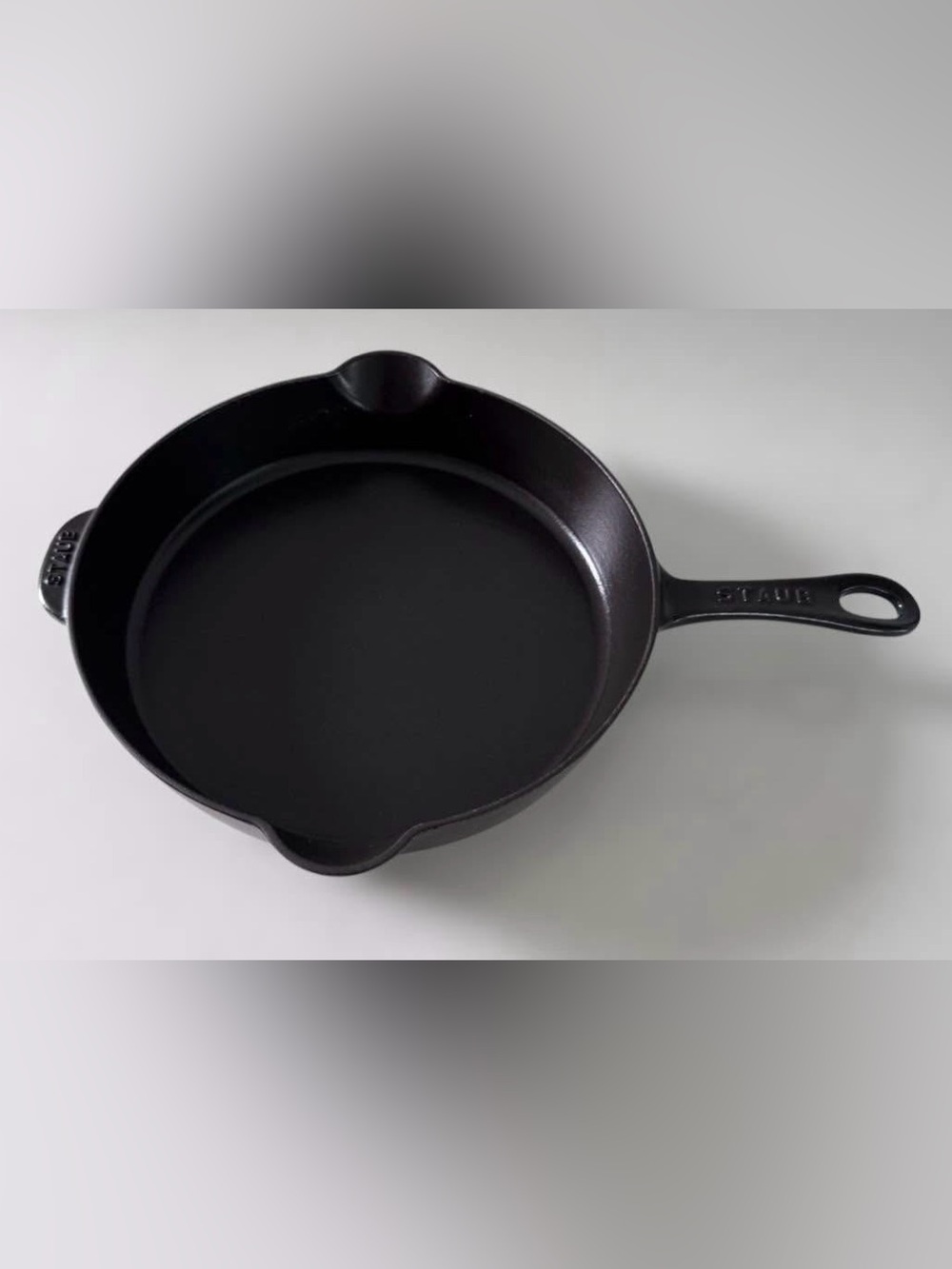 Staub 11"' Matte black Enameled Cast Iron Traditional Deep Skillet
